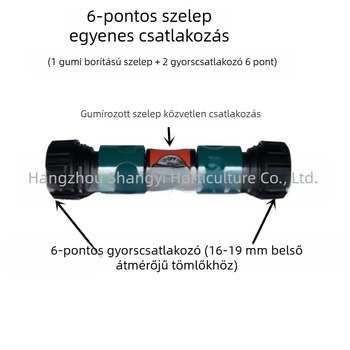 Kerti tömlő hosszabbító csatlakozó: tömlőjavítás, egyenes átfolyás, gyors csatlakozás (tömlőjavítás; egyenes átfolyás; gyors csatlakozás)