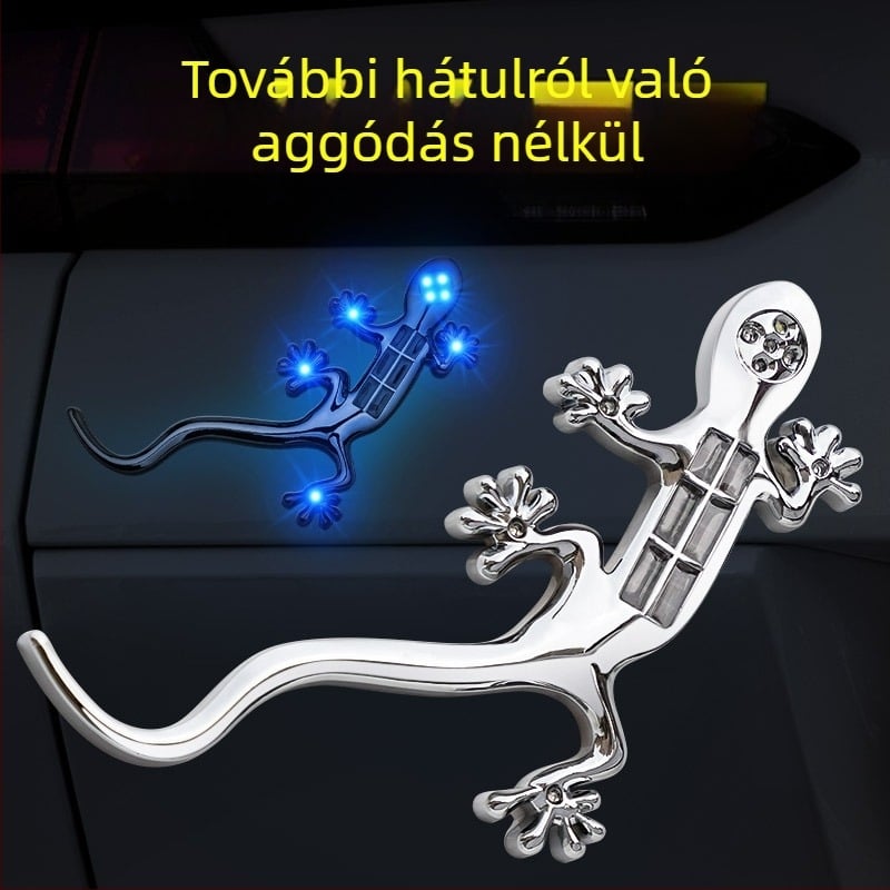 Gecko riasztó fény autók és motorok számára, LED villogó hátsó lámpa, modell Gecko warning light, 5W, 5V, 0.1A, ABS PCB