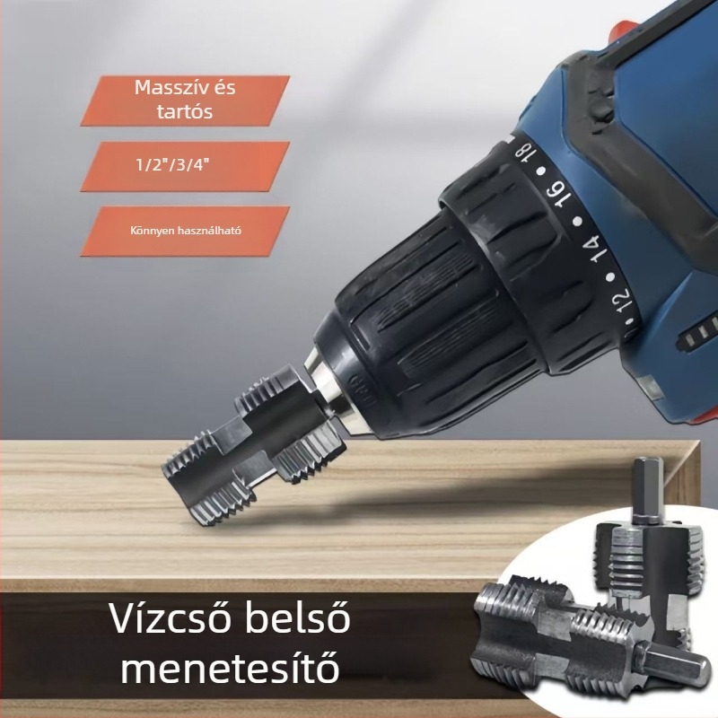 PPR vízcső belső menetkészítő eszköz – elektromos és manuális működés PVC műanyagcsövekre