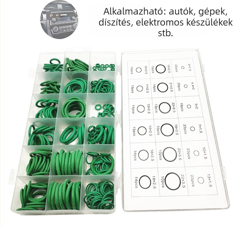 Nitril gumiból készült O-gyűrű tömítés, 279 db, magas hőállóság, autókhoz, háztartási készülékekhez, csapágyakhoz, pumpákhoz, ajtókhoz és ablakokhoz