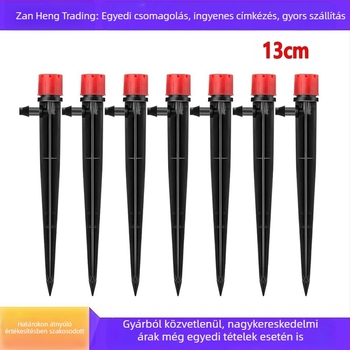 PP műanyag talajra szerelhető csepegtető kioldó, állítható áramlású, nyolc lyukú fúvóka, 0–70 L kapacitás, gyümölcsfákhoz