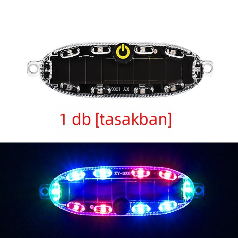 Napelemes LED riasztó lámpa járműhöz, 2W, 12V, 0.2A, ABS