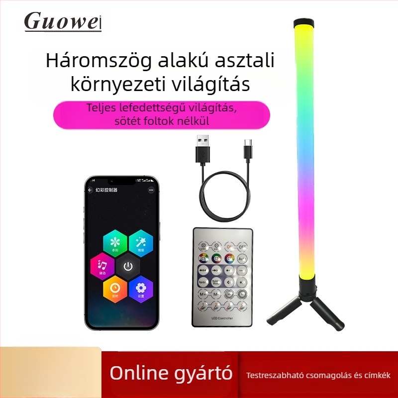 Asztali gamer LED környezeti fény USB Bluetooth vezérléssel, GW-RGB5050RGBIC, márka Country for, stílus Light Luxury