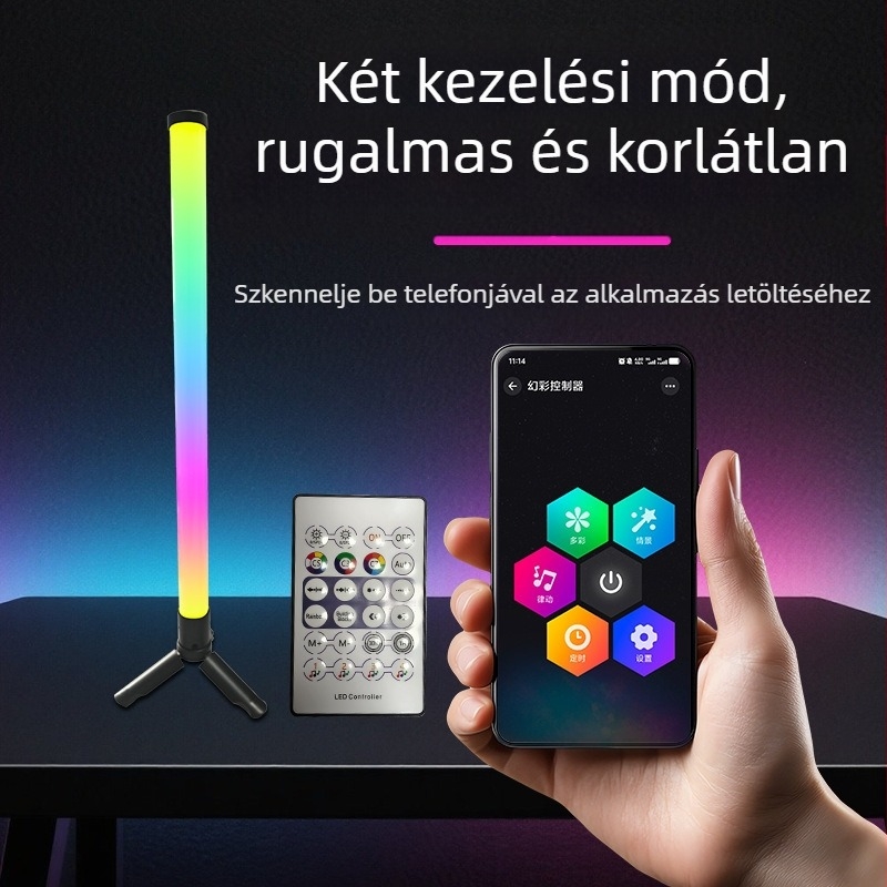 Asztali gamer LED környezeti fény USB Bluetooth vezérléssel, GW-RGB5050RGBIC, márka Country for, stílus Light Luxury