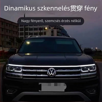 Autó DRL hood fedél LED 2835, szilikon, 12V, 10W, IP45