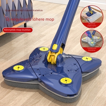 Flat Mop Twist – érintés nélküli víztisztítás, finom rostok, rozsdamentes acél nyél, teherbírás legfeljebb 10 kg