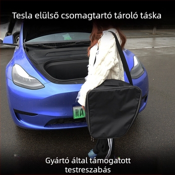 Model Y első csomagtartó tároló táska - vízálló, összecsukható, fogantyúval, textil anyag