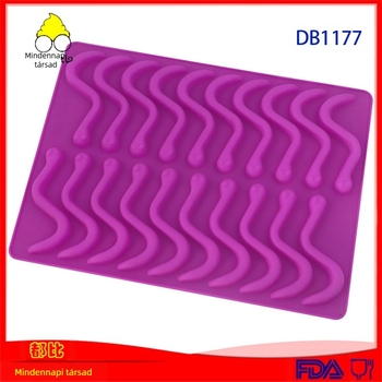 Szilikonból készült, téglalap alakú csokoládéforma DIY sütéshez, nagykereskedelmi csomagolás