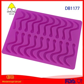 Szilikonból készült, téglalap alakú csokoládéforma DIY sütéshez, nagykereskedelmi csomagolás