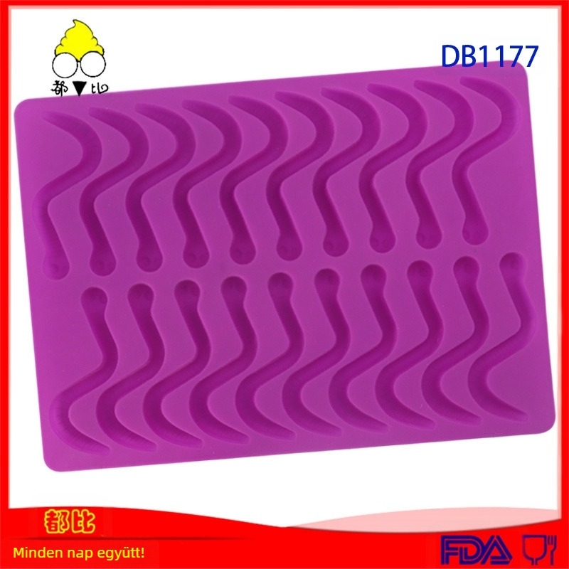 Szilikonból készült, téglalap alakú csokoládéforma DIY sütéshez, nagykereskedelmi csomagolás