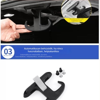 DX Műanyag csomagtartó horog Audi A4/A5/A6/A7-hoz – Modell 2656, logó nélkül