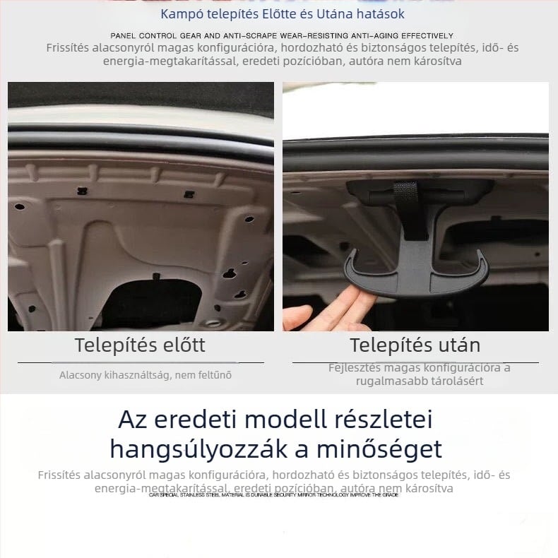 DX Műanyag csomagtartó horog Audi A4/A5/A6/A7-hoz – Modell 2656, logó nélkül