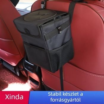 Függő autós tároló és kuka — Oxford anyag, hátsó üléshez, függő kialakítás, logó testreszabható