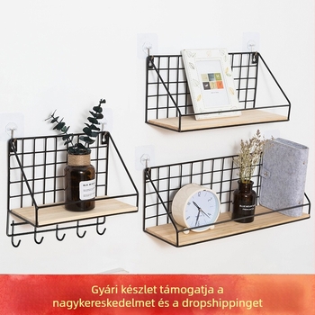 Fali vas polc, fúrás nélkül, konyhába, fürdőszobába, hálószobába és nappaliba