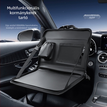 Autóba való tabletás/laptopos tartó bőrtáblával, SN961 modell, Multifunkcionális, Logó nyomtatás elérhető