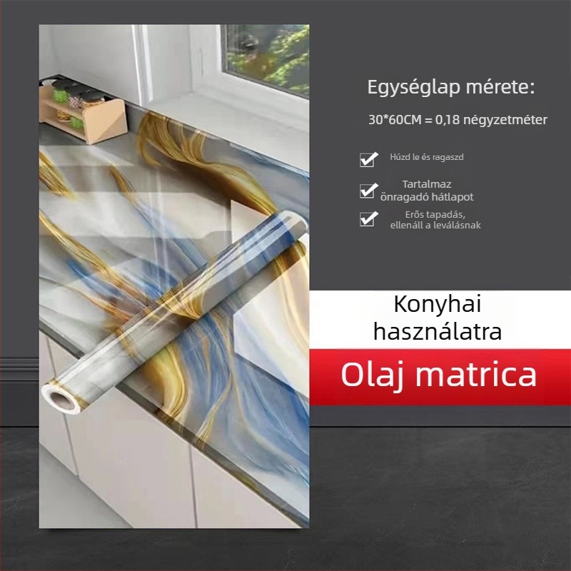 Konyhai falmatrica, nedvességálló, mintázat 241500541, 1 db, modern minimalist stílusú sík falmatrica