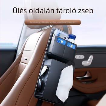 Bőr autóülés oldalsó papírzsebkendő tartó, Cabron, testreszabható, magáncímke elérhető