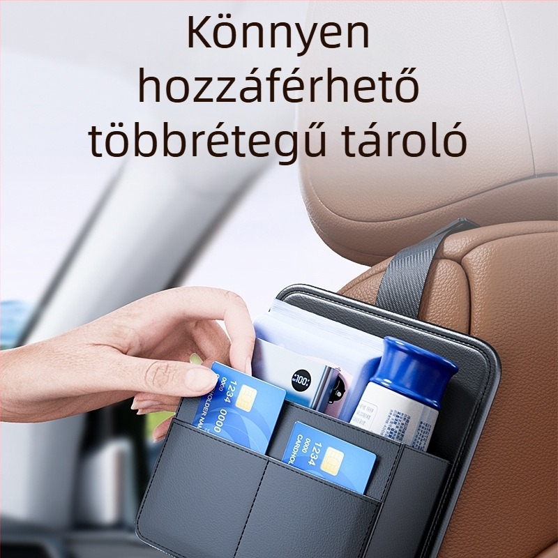 Bőr autóülés oldalsó papírzsebkendő tartó, Cabron, testreszabható, magáncímke elérhető