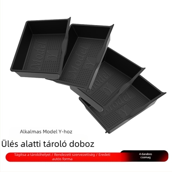 Tesla Model Y alatti üléshez tartozó fiókos tároló doboz, TPE anyagú autó belső kiegészítő