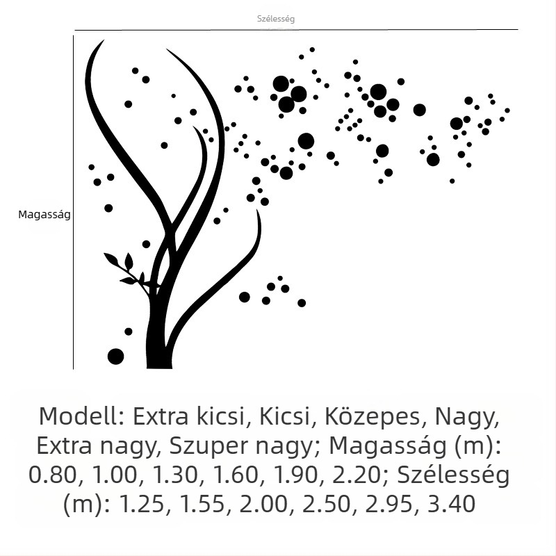 3D akril fali matrica, csillagos ég és növény mintával, nordic stílus, nappaliba és dolgozószobába