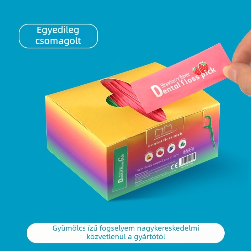 Tooth Point fogselyem pálcikák, egyszer használatosak, műanyagból, 80–100 db, egyedi csomagolásban