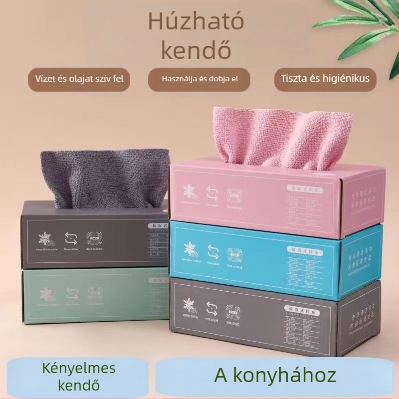 Mikroszálas konyhai törölköző edényekhez és tálakhoz, nedves-száraz kettős használat, mosható