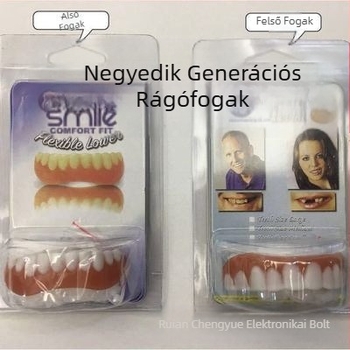 Fogpótlás készlet – felső és alsó teljes készlet, azonnali mosoly, fehérítés, élethű fogak