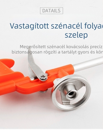 Tömítőpisztoly poliuretán habhoz ajtók és ablakokhoz – hosszított, könnyen tisztítható; Anyag: műanyag/fém; Alkalmazás: tömítés