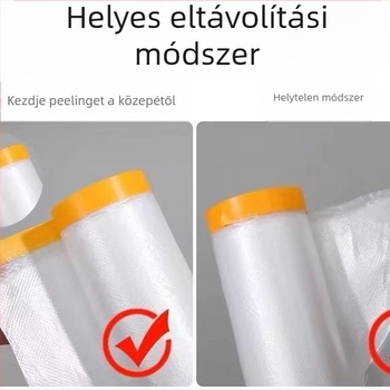 Egyszer használatos műanyag bútorvédő, átlátszó, logónyomással és testreszabással