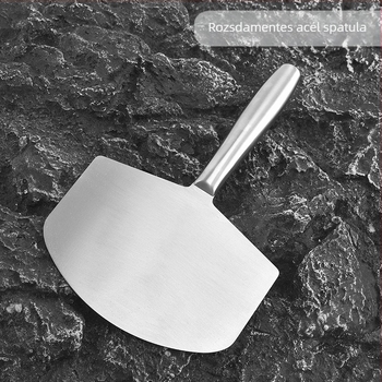 Ívelt élű gittkés rozsdamentes acélból, kaparóval és görbe glettelő eszköz