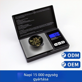 Elektronikus ékszer mérleg, mini zsebméretű, magas pontosságú, hordozható mérleg, mérési tartomány 0,05–500 g