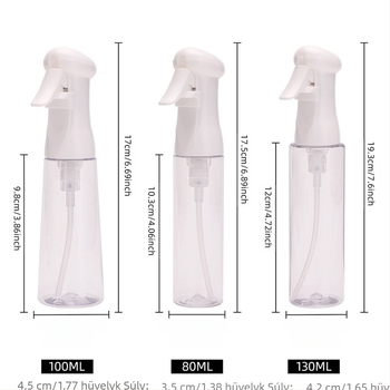 Longxin Hajformázó eszköz – Mini permetező üveg, nagy nyomású finom permet, 130 ml / 100 ml / 80 ml