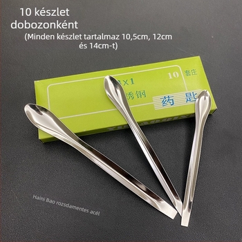 Rozsdamentes acél laboratóriumi kanálok, háromdarabos készlet, mikro kanalak, 10 készlet dobozban