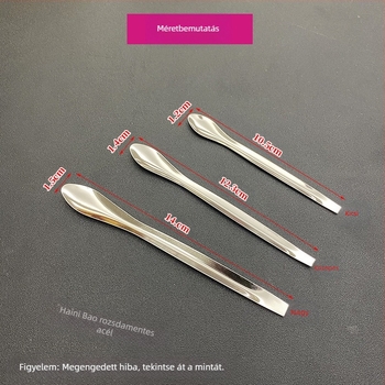 Rozsdamentes acél laboratóriumi kanálok, háromdarabos készlet, mikro kanalak, 10 készlet dobozban