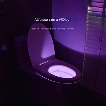 WC éjjeli lámpa RGB-projekcióval és csillagmintával, függő kivitel, mozgásérzékelő, modell F16