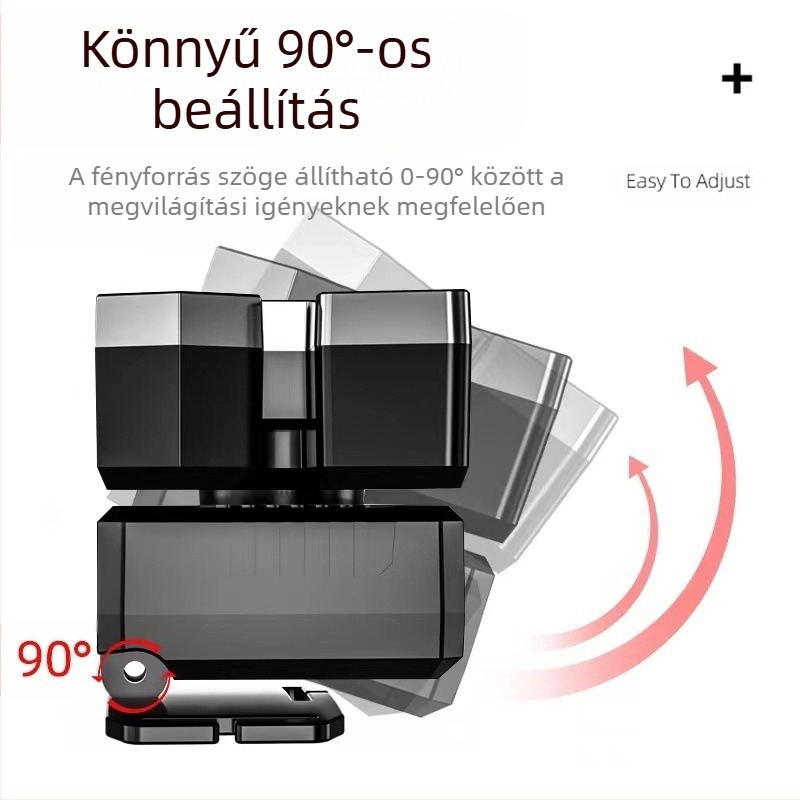 Ötfejű LED fejlámpa bányászathoz, újratölthető, 20W, 4000mAh, 100–200 m hatótáv