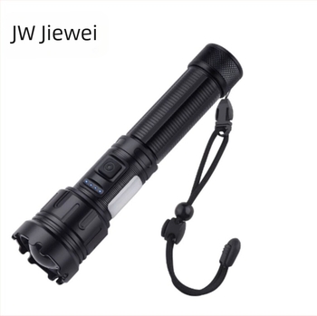 P50 teleszkópos zoom zseblámpa, 30W, 5000mAh újratölthető LED, alumíniumötvözet test, 200–500 m hatótávolság