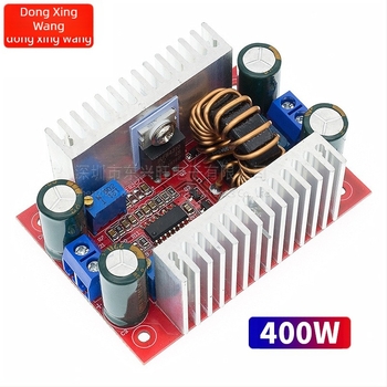 DC-DC boost tápegység modul állandó feszültség- és áramerősségre tervezve LED boosthoz és notebook akkumulátor töltéséhez, 400W, tömeg 60 g, DXW márka
