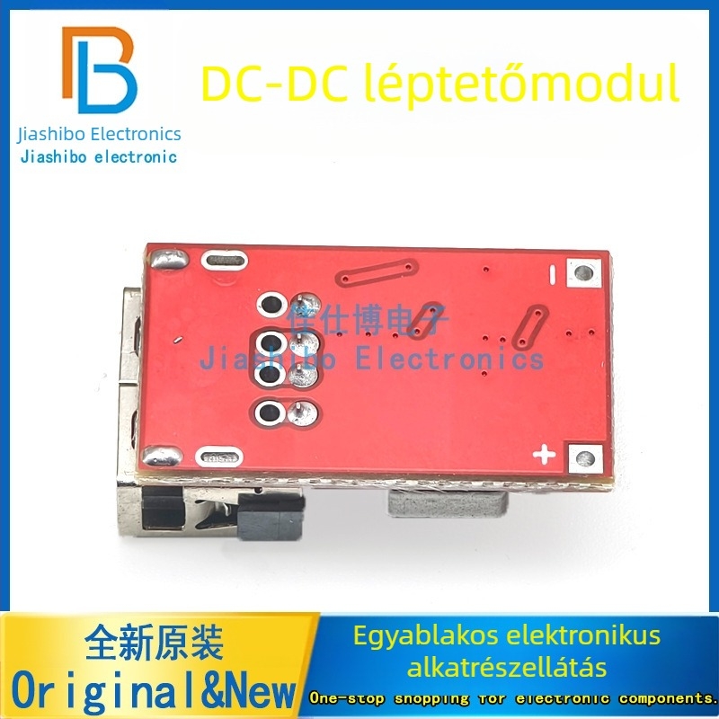 DC-DC buck konverter modul, hatékonyság 97,5% (Bevitel: 6,3-50V; Kimenet: 5V 3A)