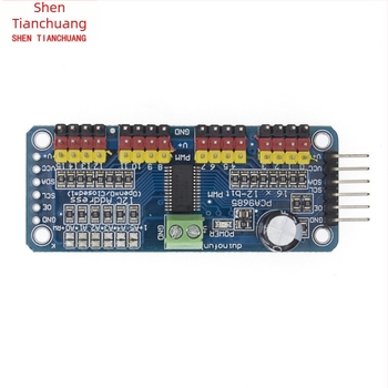 Arduino-kompatibil PCA9685 16-csatornás PWM servo meghajtó tábla I2C