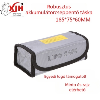 XJH Modellrepülőgép Li-akkumulátor Tároló Táska, Robbanásbiztos, Tűzálló, Lángálló, Gumírozott kivitel