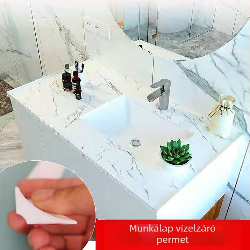 Lágy szilikon vízzáró a konyhapult éleihez és mosogató éleihez, fürdőszobai mosogató felületéhez vízálló tömítés