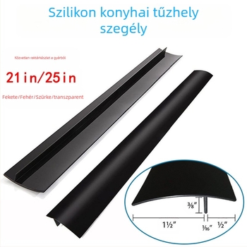 Silikon tömítőcsík a konyhai gáztűzhely közötti réshez, szennyeződés- és porálló, márka Zhongeng Rubber and Plastic