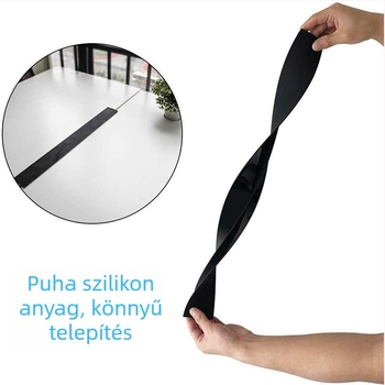 Silikon tömítőcsík a konyhai gáztűzhely közötti réshez, szennyeződés- és porálló, márka Zhongeng Rubber and Plastic