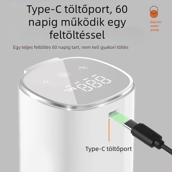 Hordóvíz pumpa érintőképernyővel, modell H4, ABS tok, 5V, 4W