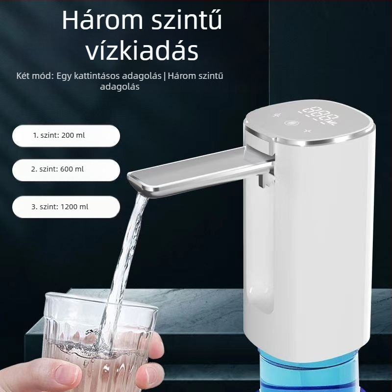 Hordóvíz pumpa érintőképernyővel, modell H4, ABS tok, 5V, 4W