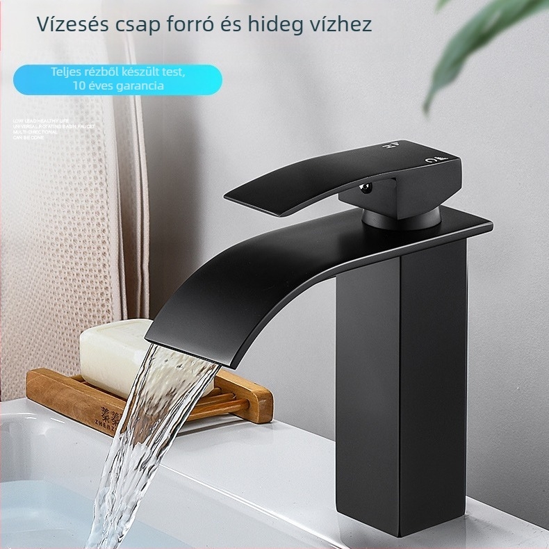 Norissa mosdócsaptelep, rozsdamentes acél, keramikus cartridge, 0–90°C, csatlakozás 1/2\", asztalra szerelhető, modell 1005, modern minimalist stílus