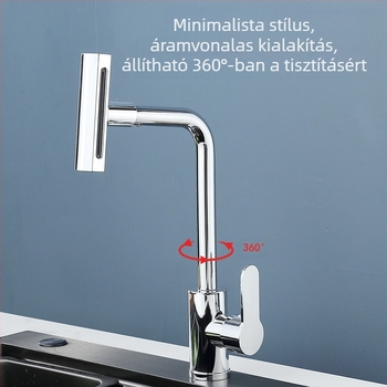 Konyhai mosogatócsaptelep, ABS anyag, kerámiás patron, függőleges szerelés, 60/80 bemenet-kimenet, modell JF001