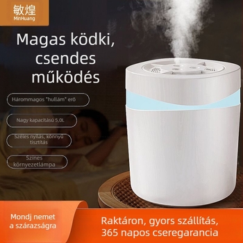 Minhuang HSK USB tápellátású párásító otthoni használatra, alkalmas helyiségekben 10 m²-ig, tartály 4.1–6.0 L, 3 párásító-kimenet