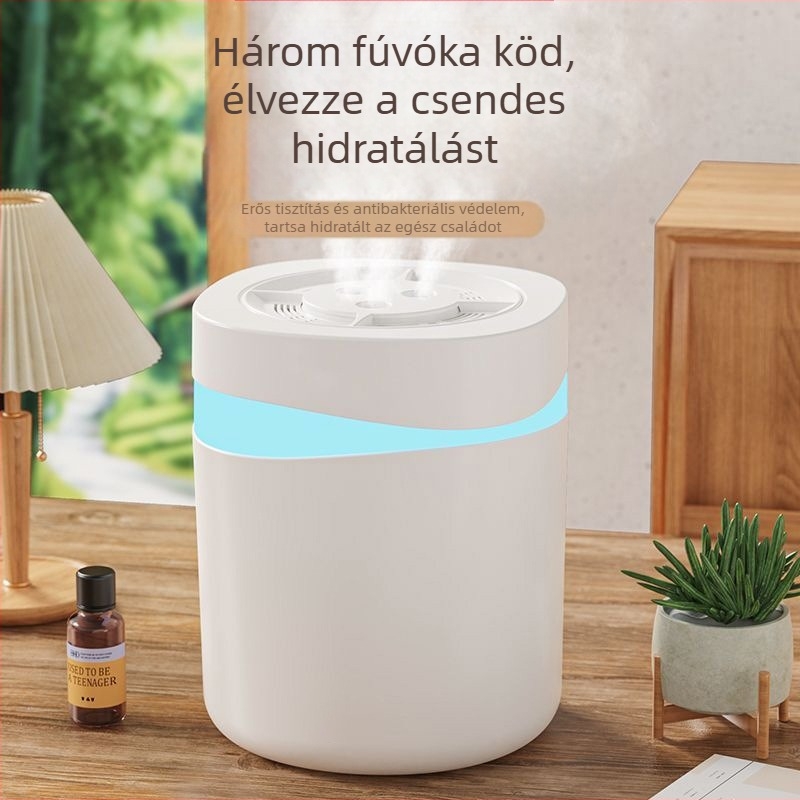 Minhuang HSK USB tápellátású párásító otthoni használatra, alkalmas helyiségekben 10 m²-ig, tartály 4.1–6.0 L, 3 párásító-kimenet